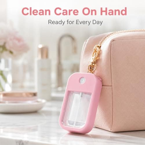 3 Pack Thick Silicone 1oz Hand Sanitizer Spray Bottle Holders — view 3