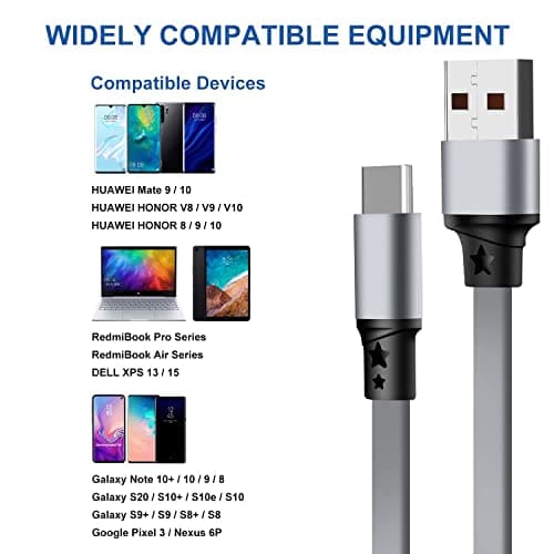 SDBAUX USB C Cable Fast Charging 1M, QC 3.0 Type C Retractable Charger Cord — view 5