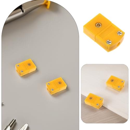POPETPOP 5sets K Type Thermocouple Plug Adapters Male Female Connectors Thermocouple Wire Connector for Temperature Measurement and Rtd Circuits — view 3