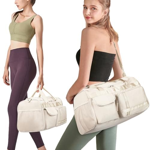 MAXTOP Travel Duffle Bag for Women Carry On Tote Weekender Overnight Bag Large Capacity Duffel Bag with Shoe Compartment,Gym Tote Bag with Dry and Wet Separation — view 2