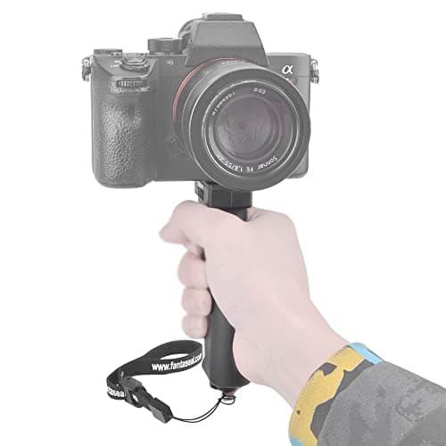 Universal Ergonomic DSLR Mirrorless Camera Camcorder Binoculars Hand Grip Stabilizer, Portable Handheld Selfie Stick, Long Focus Lens Video Light Holder Mount for Youtube Tiktok Vlogging Starter Kit — view 2