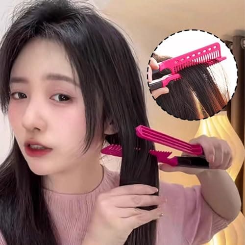 Hair Straightener Comb V Shaped Styling Smoothing Brush — view 4