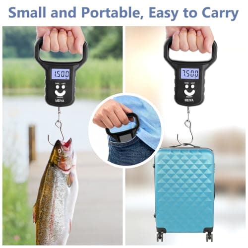 OSDUE Digital Suitcase Scale, 110lb/50kg Luggage Scale, Portable Suitcase Weighing Scales with Extra Wide Handle, Backlit LCD Display,4 Unit Conversions, 2 AAA Batteries & USB-C Charging Cable — view 6
