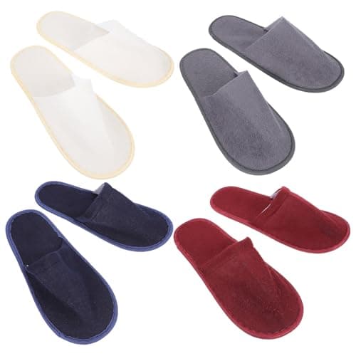 jojofuny 8 Pairs Foldable House Slippers for Travel and Salon Use