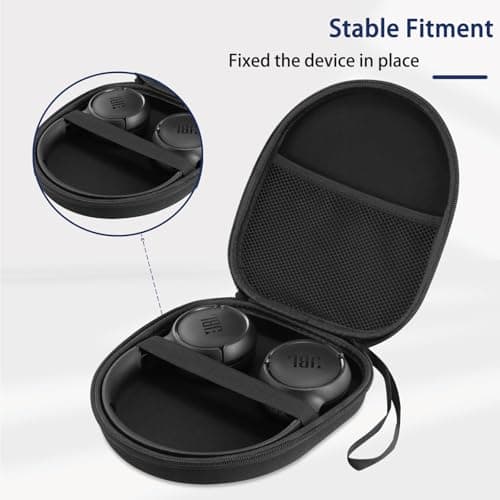 Case Compatible with Sony WH-CH520N WH-CH720N, and JBL 510BT 520 BT 720BT 770 NC 760 NC 670 NC Wireless Noise Cancelling Headphones, Portable Travel Headphone Storage Cover Bag (Black) — view 4