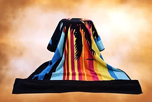 Extra Large Jumbo Cotton Beach Towel, Quick Dry Sand Free Beach Towel For Ultimate Relaxation Size 100x180 (Sunset) — view 2