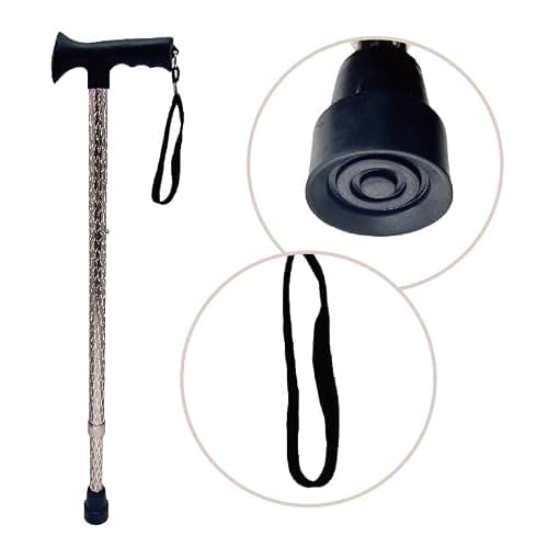 Adjustable Walking Stick Cane with Grip Ergonomic Handle for Men Women (Rose Gold) — view 5