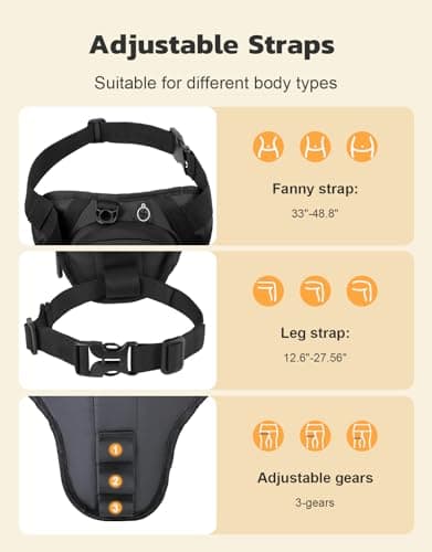 Mohard Motorcycle Leg Bag with Leg Strap, Motorbike Leg Bag for Women Men — view 5