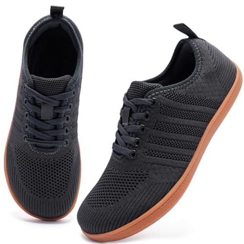 Barefoot Shoes Womens Trainers Wide Fit Trail Running Sneakers Grey UK 6