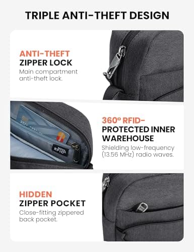 SKYSPER Small Anti-Theft Cross Body Bags for Women & Man — view 3