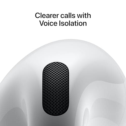Apple AirPods 4 Wireless Earbuds, Bluetooth Headphones, Personalised Spatial Audio, Sweat and Water Resistant, USB-C Charging Case, H2 Chip, Up to 24 Hours of Battery Life, Effortless Setup for iPhone — view 5