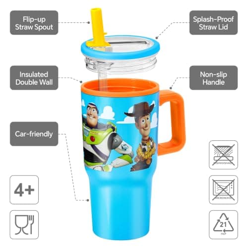 Toy Story 640mL Double Walled Vacuum Insulated Tumbler with Straw & Handle — view 3