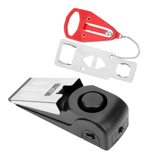 Door Stop Alarm & Portable Door Lock – Travel Safety Kit for Hotel, Home & Dorm