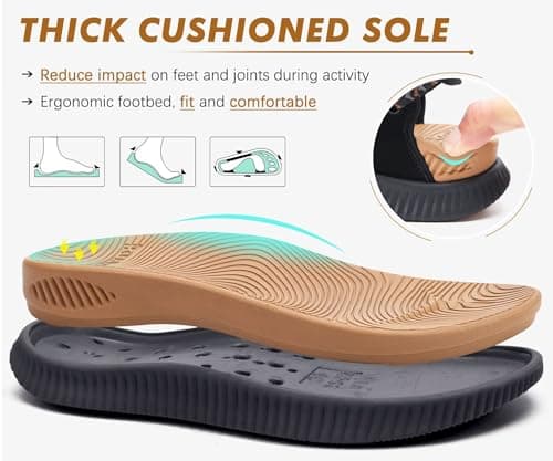 KuaiLu Womens Orthopedic Walking Sandals with Arch Support Recovery Cushion — view 6