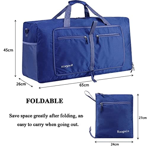 ehsbuy 60L Foldable Travel Duffle Bags for Men Women Large Holdall Waterproof Overnight Weekend Bags for Gym Luggage — view 3