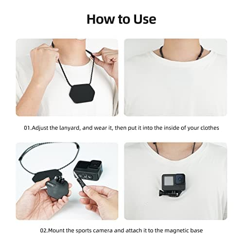 TELESIN Magnetic Neck mount for Action Camera, Snap on-off — view 6
