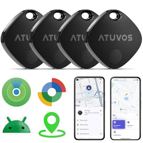 ATUVOS Dual System Air Tracker Tag PRO 4 Pack, Smart Key Finder