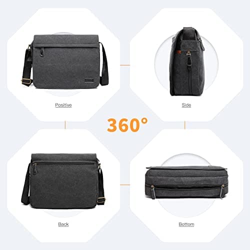 Kono Messenger Bags for Men, Medium Man Bag with Multiple Pockets — view 3