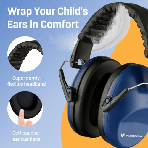 Vanderfields Kids Ear Defenders - 31 dB (2K Hz), Marine Blue — view 4