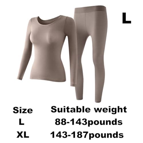 Thermal Underwear for Women Soft Elastic Warm Base Layer Clothing Gray — view 5