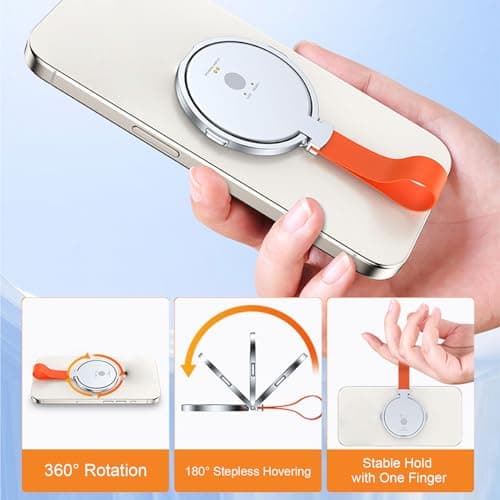 Hamwesh Language Translator Device, Adjustable Magnetic Phone Stand Real Time Translation Device for Travel Meetings, Smart Translator Support 146+ Languages 60+ Accents (Silver White) — view 5