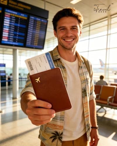 toTravelGear Passport Holder for Travel Essentials RFID Blocking PU Leather — view 6
