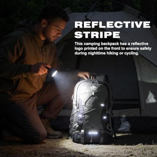 RAINSMORE Hiking Backpack 40L Foldable Lightweight — view 4