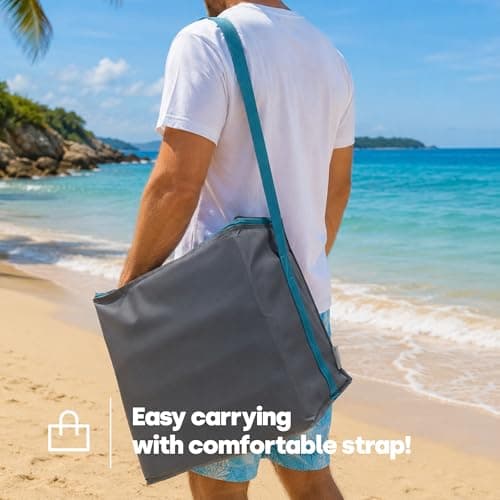 LIVIVO 28L Large Lunch Bag with Freezer Block - Insulated Lunch Bag for Men - Portable Thermal Lunch Bag with Handles, PEVA Lining, 600D Polyester - Mens Lunch Bag for Work, Picnics, Camping, Travel — view 6