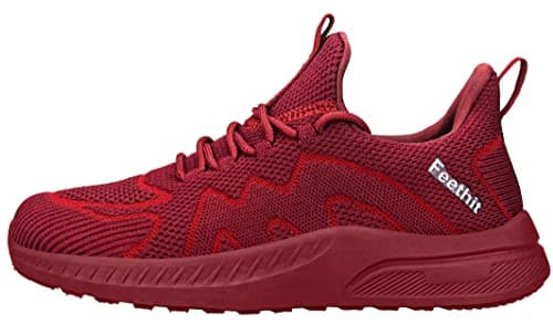 Feethit Women Trainers Casual Sneaker Shoes Gym Sport Tennis Burgundy 7 — view 3