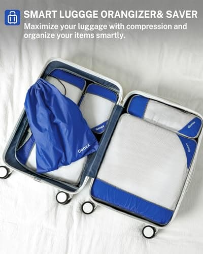 Gonex Compression Packing Cubes for Travel, Mesh Bags Luggage Organizers — view 6