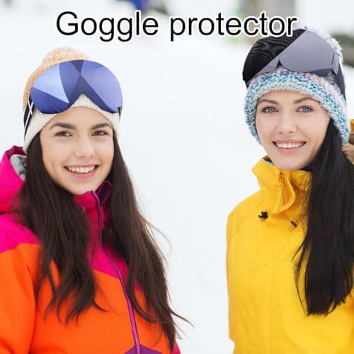 Sinbana 4pcs Ski Snowboard Goggle Cover Sleeves, 4 Patterns Polyester Ski Goggle Lens Cover Protectors for Adults Kids Travel Storage Accessories Scratch-Resistant & Dust-Resistant — view 3