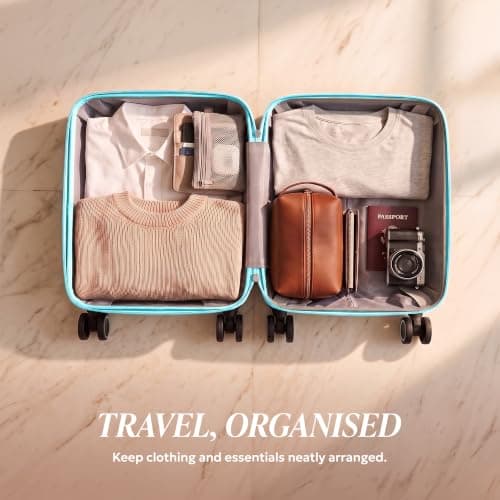 LUGG 15inch Vacay Suitcase ABS Luggage, Aluminium Trolley Handle, 360° Spinner Wheels, Water-Resistant & Durable Material - Airline Compatible (45 x 20 x 33cm) — view 6