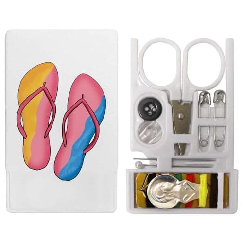 Azeeda 'Summer Sandals' Mini Travel Sewing Kit (SE00040040)