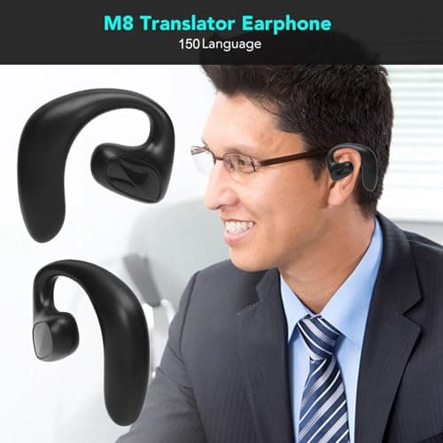 VBESTLIFE M8 Language Translator Earbuds, Two Way Translator Device with APP for 144 Languages Online, Offline Translation, Compatible with IOS & Android — view 4