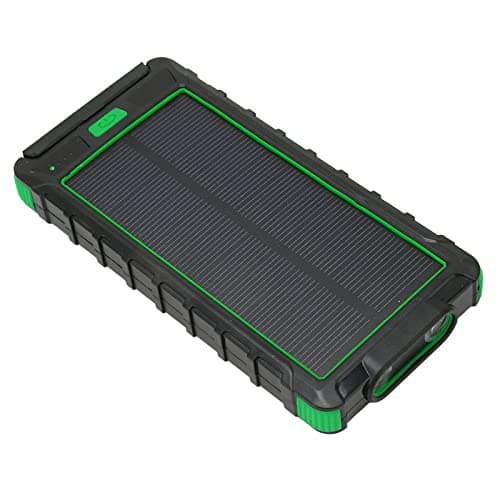 SIXRUN Portable Solar Phone, 20000mAh with and Flashlight (Black Green) — view 2