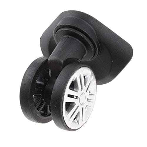 Black Replacement A19 Dual Roller Wheels Luggage Swivel Suitcase Casters Repair Accessory 2pcs — view 3