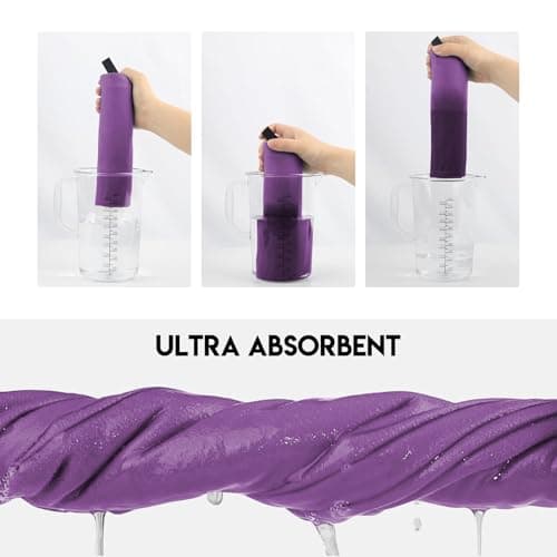 Style Slice Microfibre Towel Quick Dry Travel Beach Purple 60x30cm — view 3