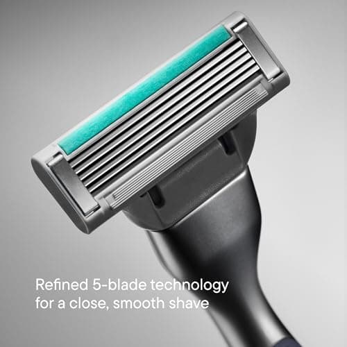 Harry's Plus Razor for Men - Trial Set - 1 Handle and Razor, 120ml Foaming Shave Gel and Travel Blade Cover - Green — view 4