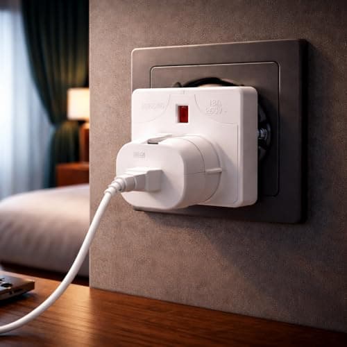 EU Travel Adapter 2 Pack – UK to EU Plug (Type C) – 3 Pin to 2 Pin Converter – 16A 250V – Compact, Portable & Heat-Resistant – CE Certified – European Travel Essential – White — view 5