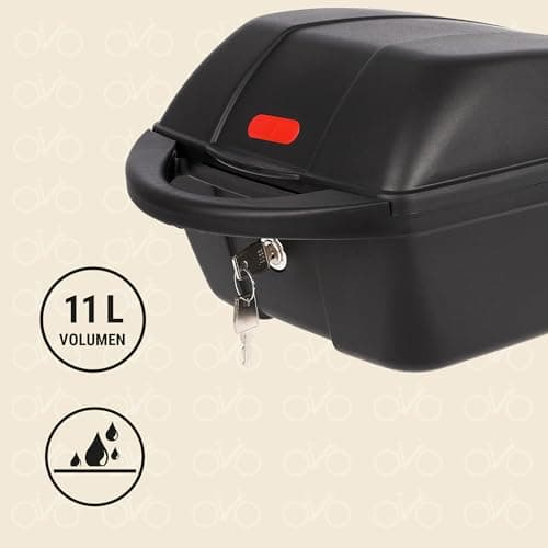 Prophete Bicycle Rack Box with Quick Release 5 kg / 11 L, Plastic, Lockable, Black — view 2