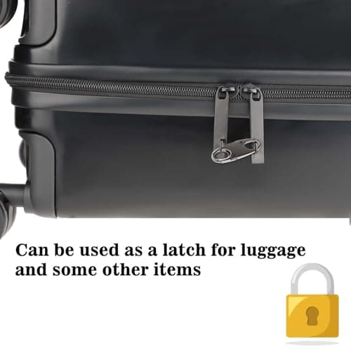 DIVINA VITAE Zipper Clips Anti Theft Deterrent, 6PCS S Carabiner Small Zipper Pull Locks Mini Snap S Hooks for Backpacks Camping Fishing Traveling Outdoor Sports (Dark Black) — view 4