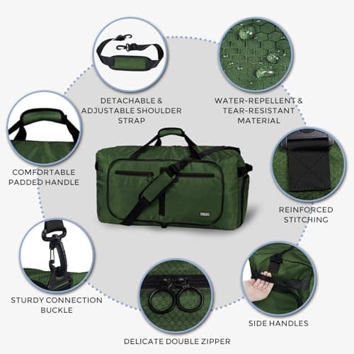 Fmeida 65L Foldable Travel Duffle Bag Waterproof Holdall Luggage Bags — view 6