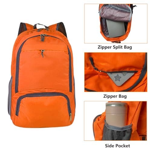 FENGZIZH Foldable Lightweight Travel Backpack, 30L Waterproof Rucksack — view 4