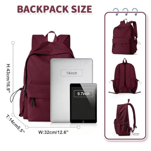 HYC00 School Backpack Secondary Women High School Bag for Teenager Girl Boy — view 2