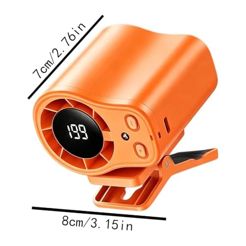 Travel Fan - 8x7cm Adjustable Speeds Rechargeable Waist Cooler | Interactive Clip On Fan | Personal Waist Cooling Gadget For Cycling Traveling Fishing Camping Beach Road Trip Jobsite Men Youth — view 6