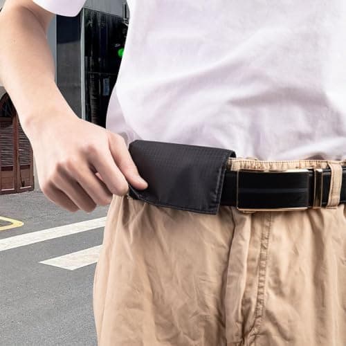 Belt Wallet Slim, Portable Invisible Nylon Purse, Quick Access Waist Wallet — view 3