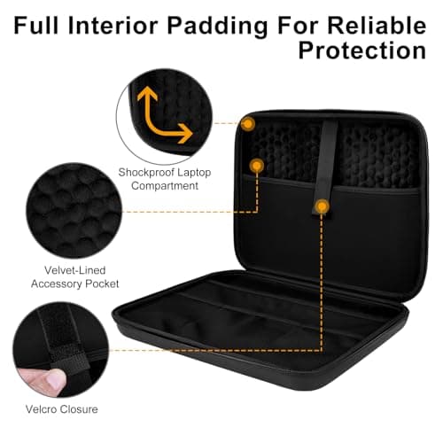 ARVOK 15 Inch Hard Shell Waterproof Laptop Case Bag with Compartment&Handle — view 5
