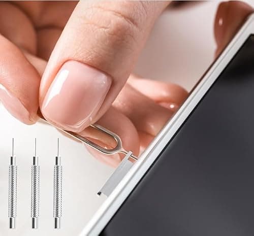 ZELHYEUU 13 Pcs SIM Card Removal Openning Tool, SIM Card Ejector Removal Tool Pin, Tray Eject Pins Needle Opener, Universal Sim Ejector Tool, Watchchain Link Remover — view 4