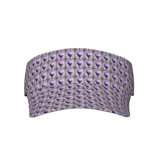 FBGHHTY Lavender Hot Air Balloon Print Uv Protection Breathable Cap Unisex Sports Sunscreen Hat Fishing Golf Beach Travel
