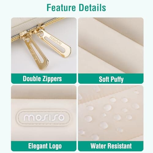 MOSISO 13.3 inch Laptop Case Puffy Sleeve with Small Bag, Sand — view 3